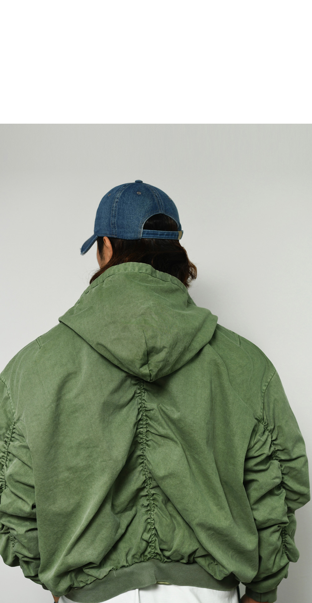 Outerwear :: Pigment Hood Shirring Jumper-Jacket 853